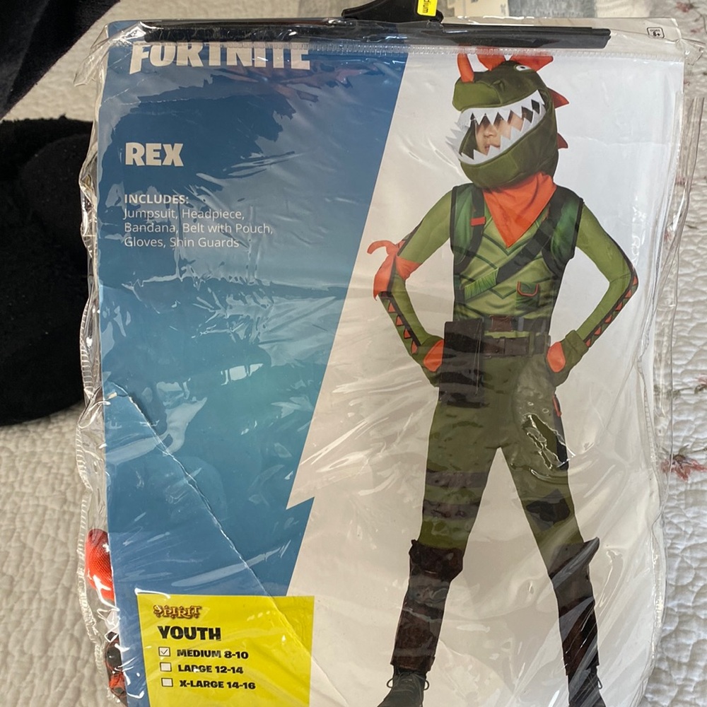Fortnite Halloween costume - REX. Size Medium 8-10. Brand new